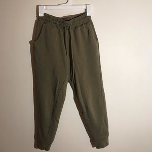 Army green joggers